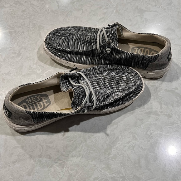 Hey Dude Black and Gray Slip-On Loafers - Picture 1 of 3